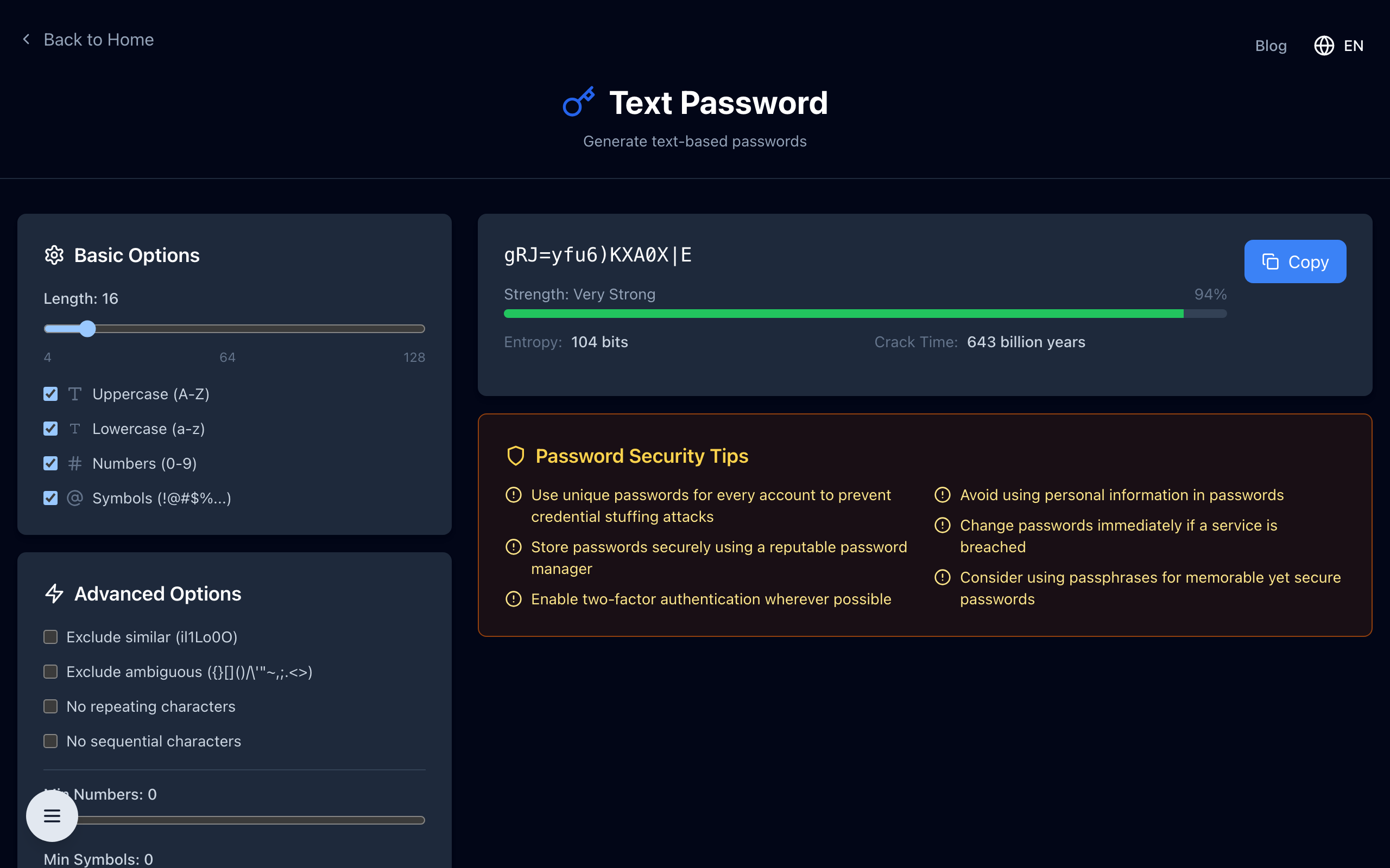 Password Generator on TheDailyUtils