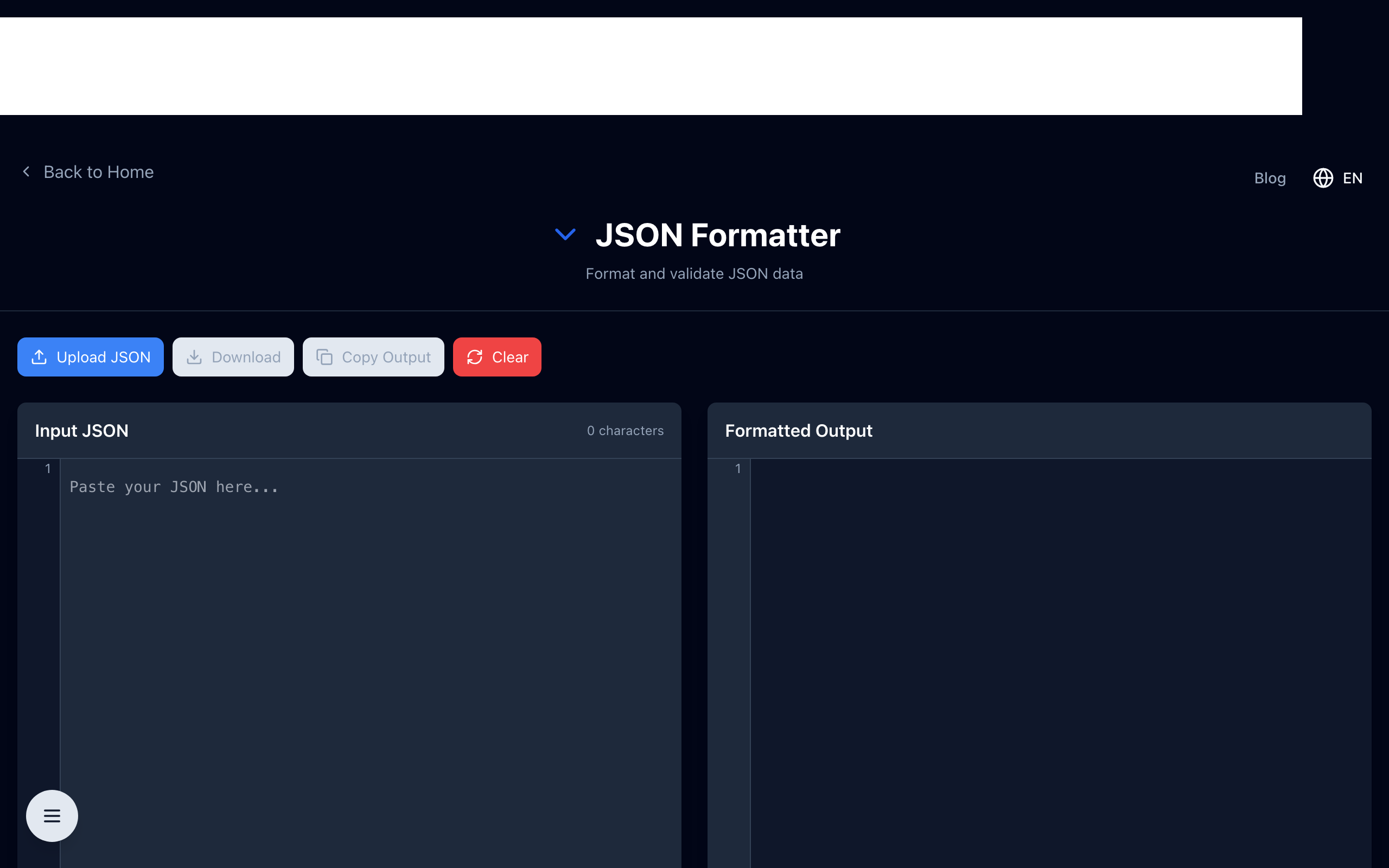 JSON Formatter on TheDailyUtils